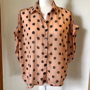 Sheer Polka Dot Blouse | Medium